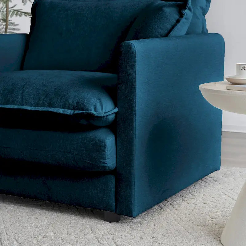 Ensemble de canapé deux pièces en chenille pour le salon