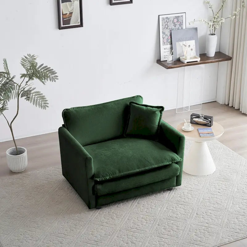 Ensemble de canapé deux pièces en chenille pour le salon