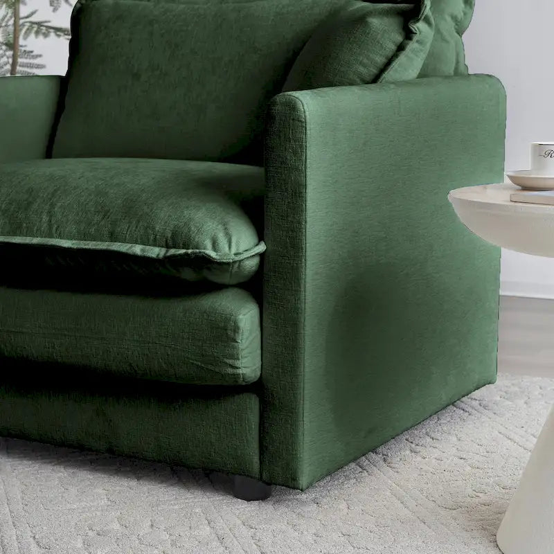Ensemble de canapé deux pièces en chenille pour le salon