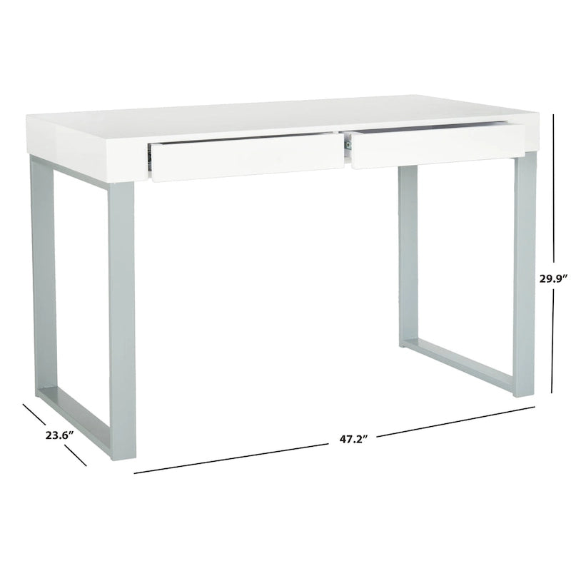 Bureau bicolore blanc et gris