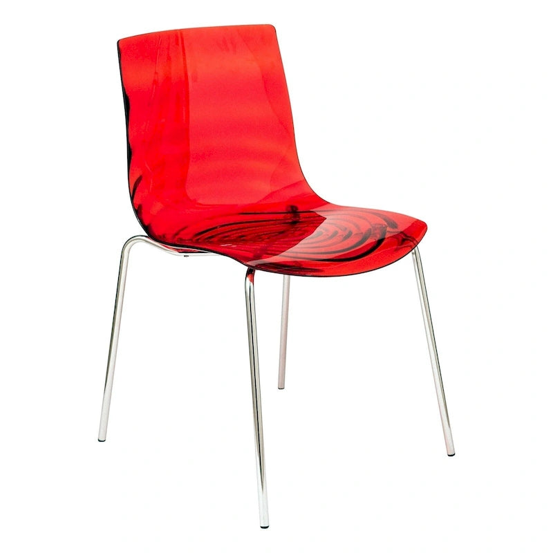 Chaise de salle à manger en acrylique