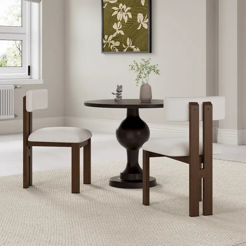 Chaises de salle à manger rembourrées Astura, cadre en fer, lot de 2 par Christopher Knight Home