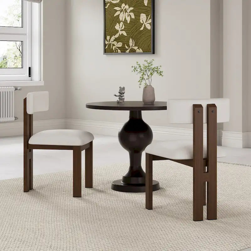 Chaises de salle à manger rembourrées Astura, cadre en fer, lot de 2 par Christopher Knight Home