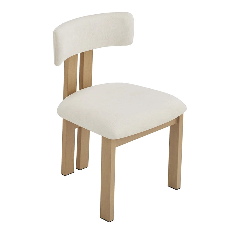 Chaises de salle à manger rembourrées Astura, cadre en fer, lot de 2 par Christopher Knight Home