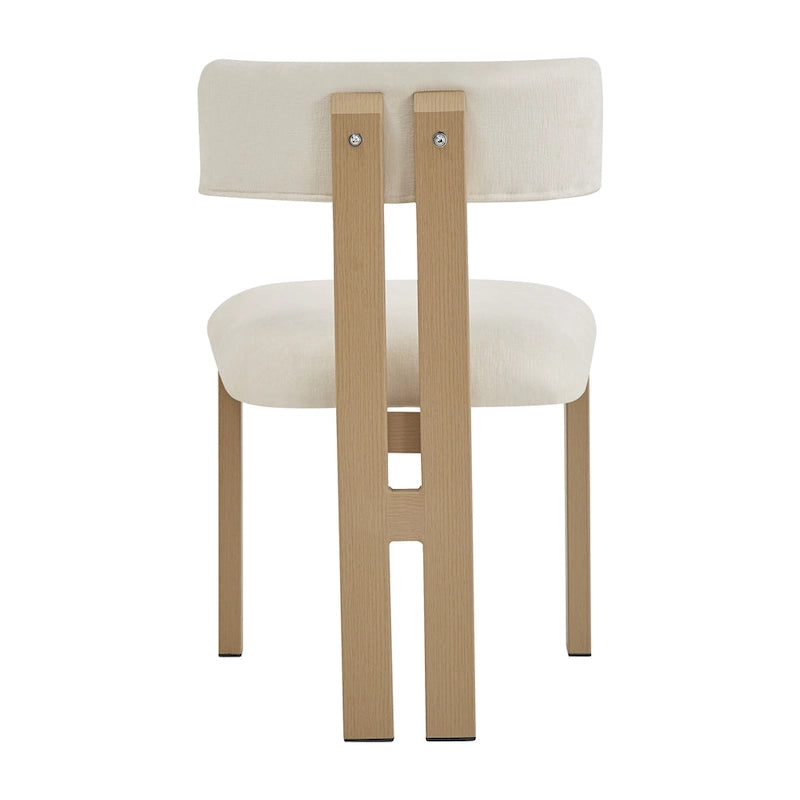 Chaises de salle à manger rembourrées Astura, cadre en fer, lot de 2 par Christopher Knight Home
