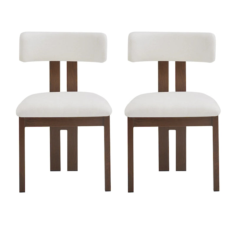 Chaises de salle à manger rembourrées Astura, cadre en fer, lot de 2 par Christopher Knight Home