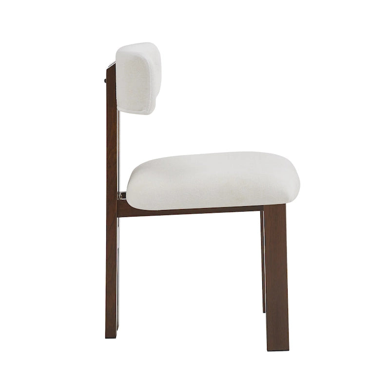 Chaises de salle à manger rembourrées Astura, cadre en fer, lot de 2 par Christopher Knight Home