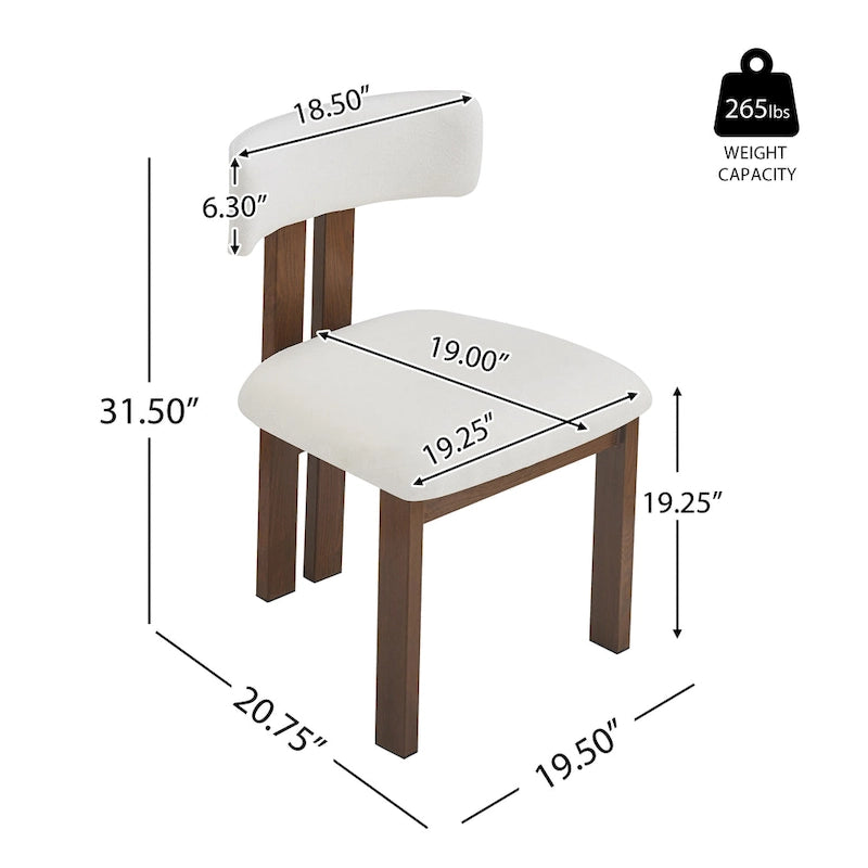 Chaises de salle à manger rembourrées Astura, cadre en fer, lot de 2 par Christopher Knight Home