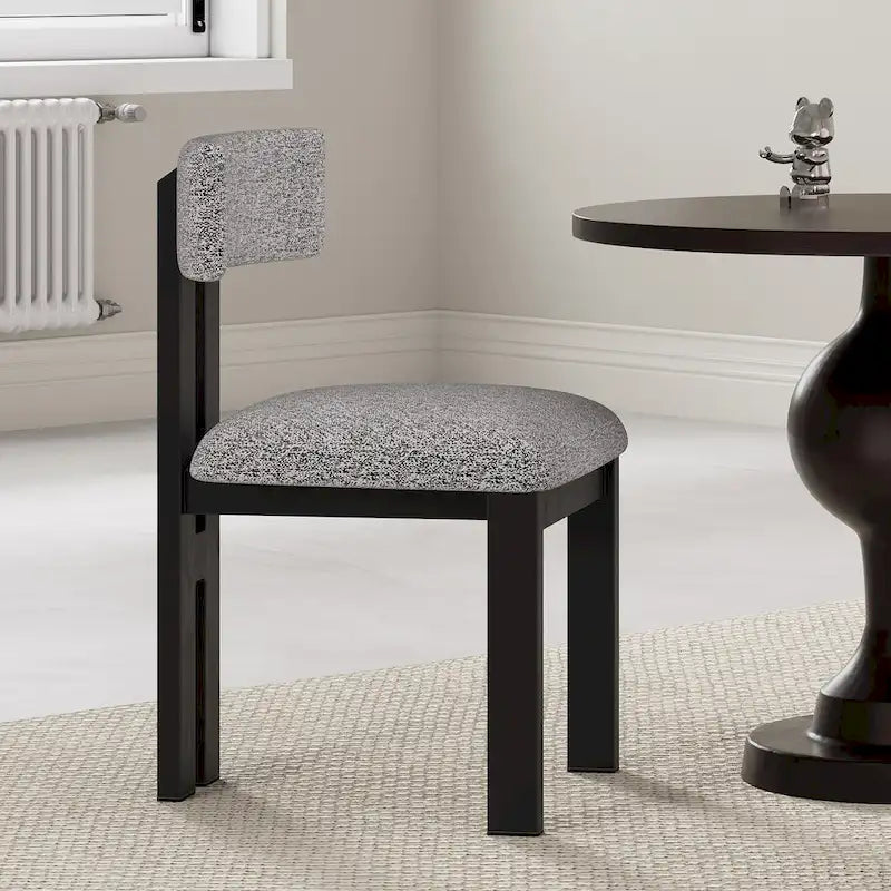 Chaises de salle à manger rembourrées Astura, cadre en fer, lot de 2 par Christopher Knight Home