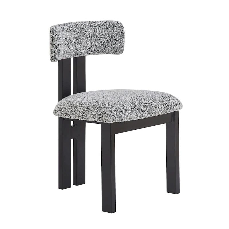 Chaises de salle à manger rembourrées Astura, cadre en fer, lot de 2 par Christopher Knight Home