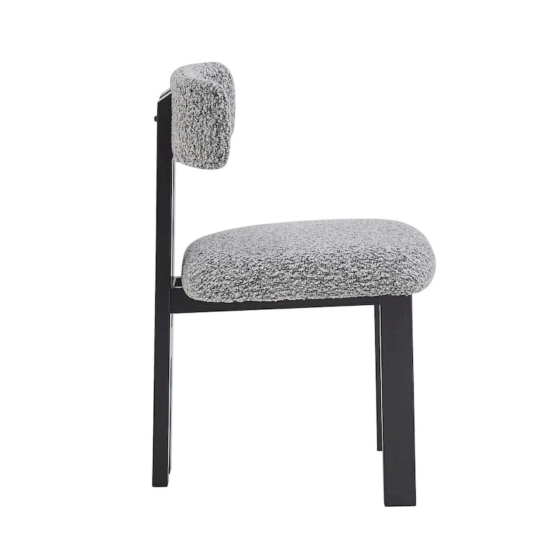 Chaises de salle à manger rembourrées Astura, cadre en fer, lot de 2 par Christopher Knight Home