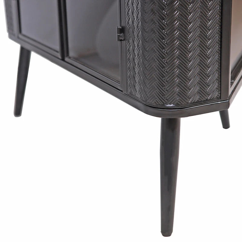 Meuble de rangement d'angle à trois niveaux