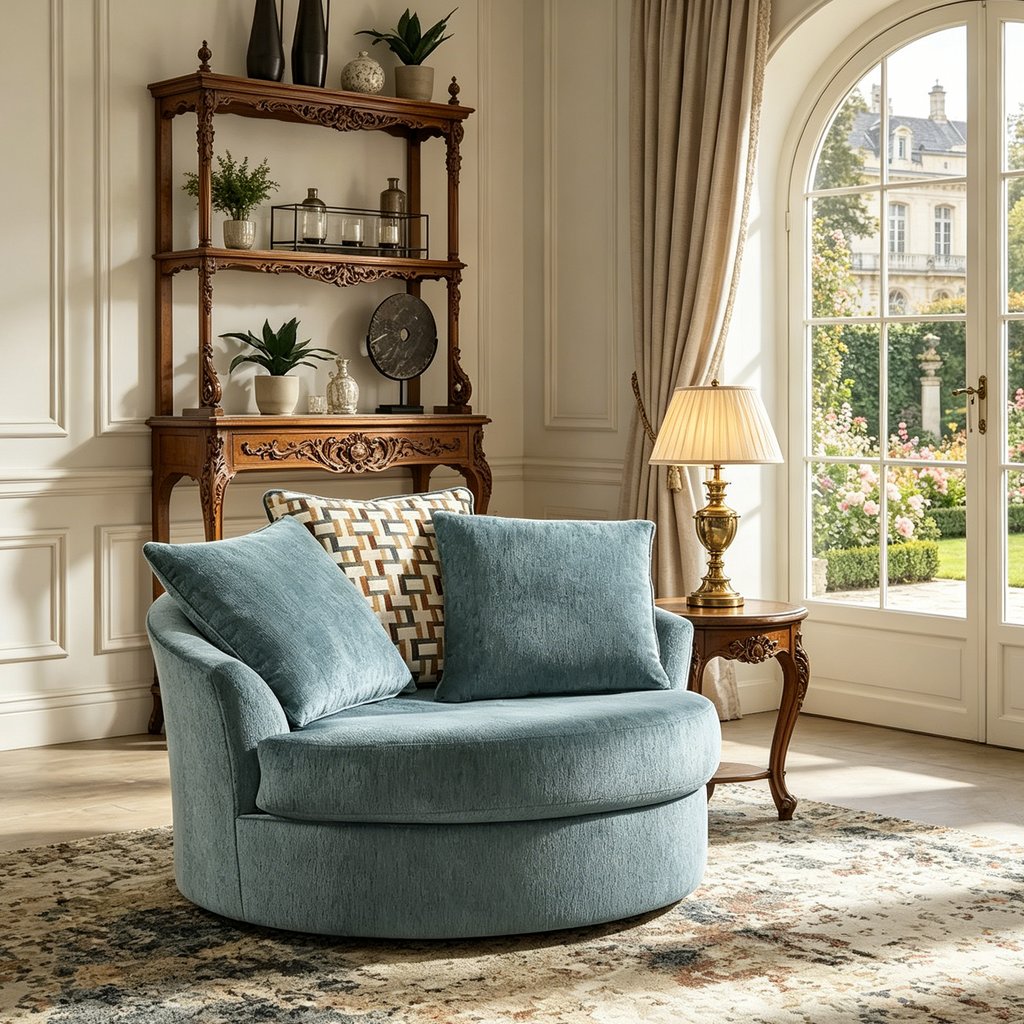 Fauteuil de salon pivotant