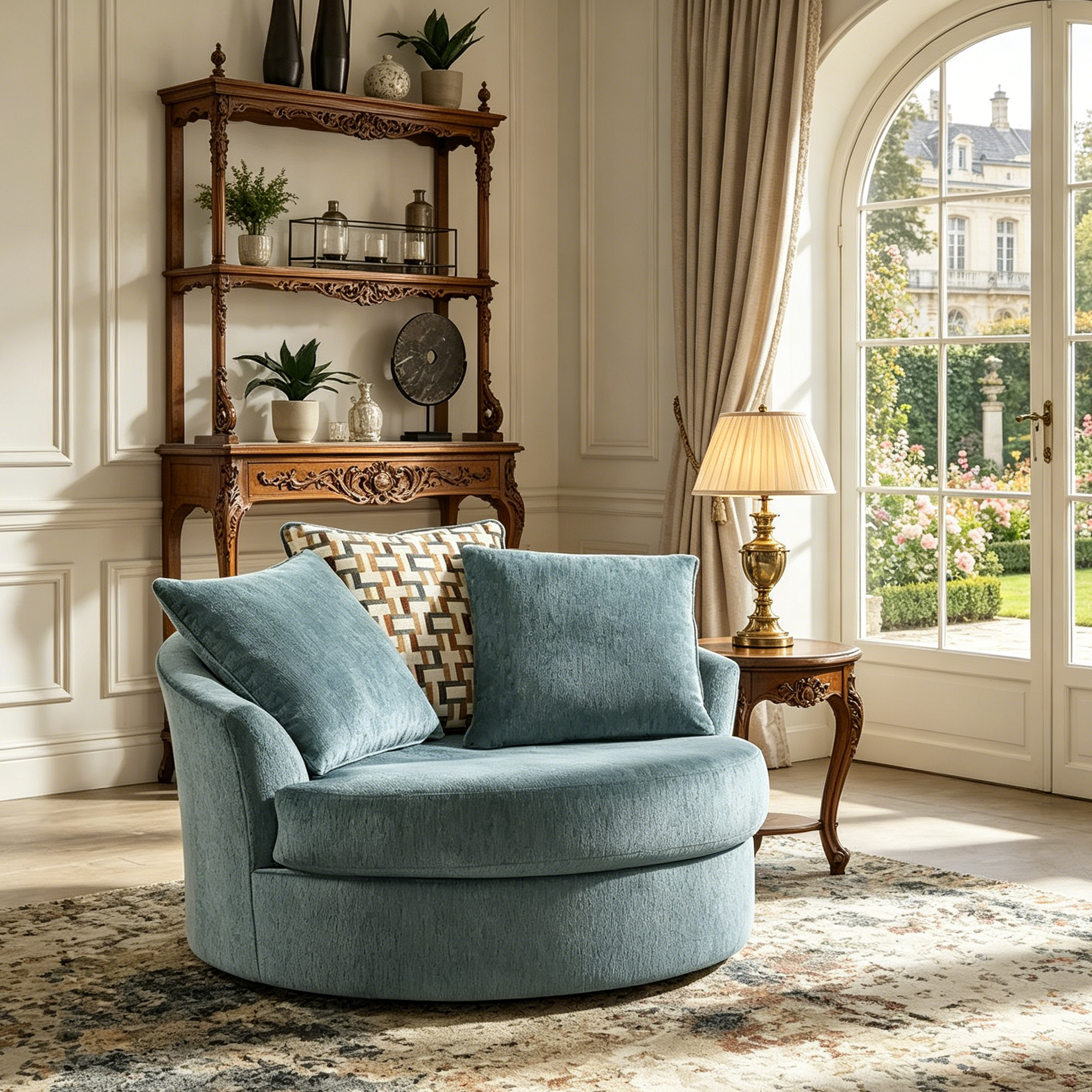 Fauteuil de salon pivotant