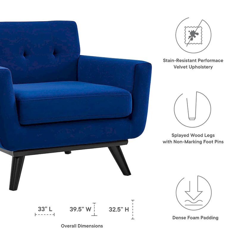 Fauteuil en velours