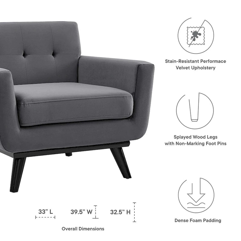 Fauteuil en velours