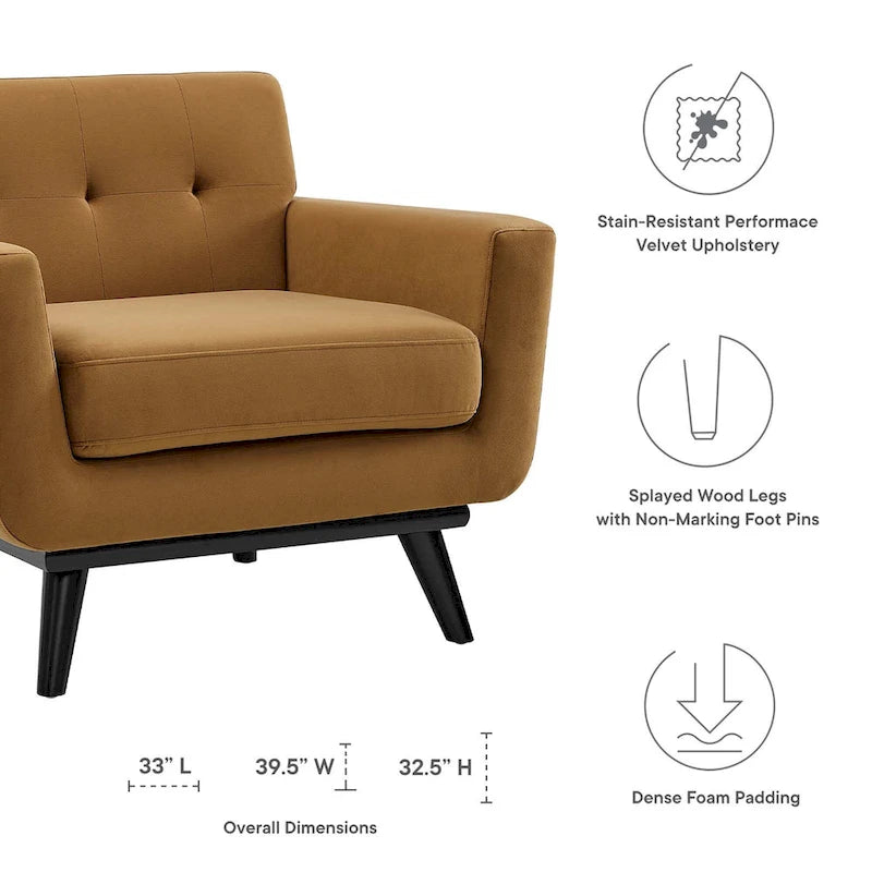 Fauteuil en velours