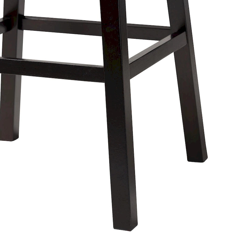 Tabouret de bar moderne minimaliste en similicuir marron