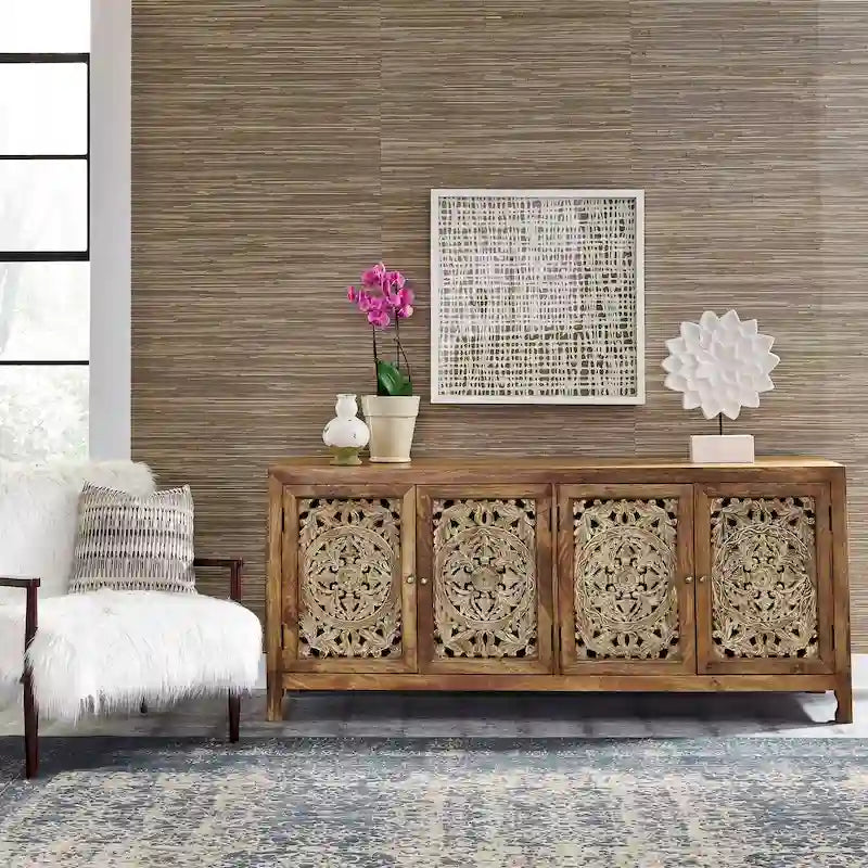 Meuble TV décoratif 4 portes de 188 cm