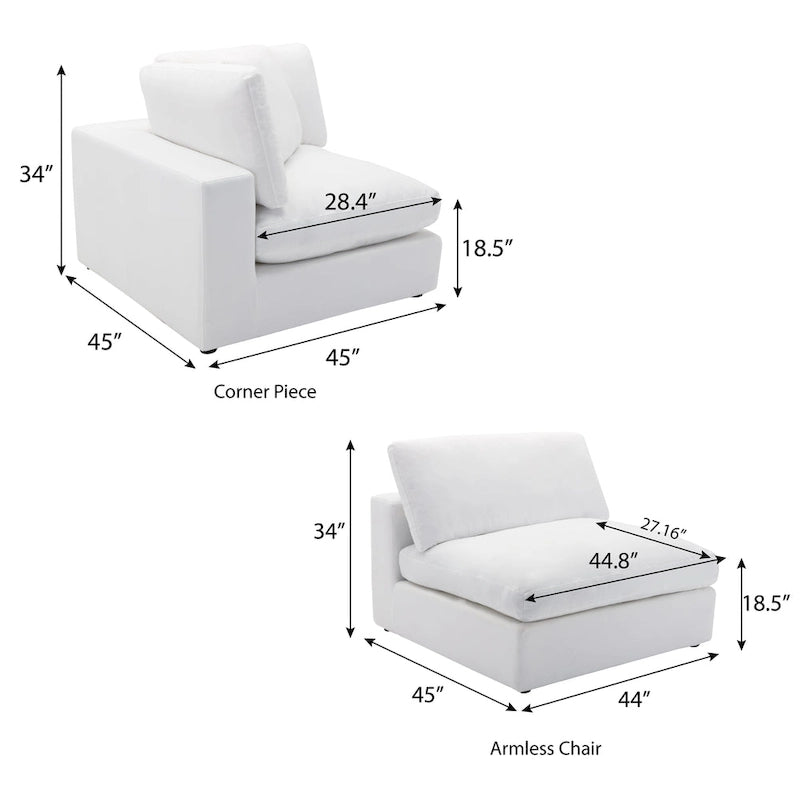 Canapé modulable style moderne