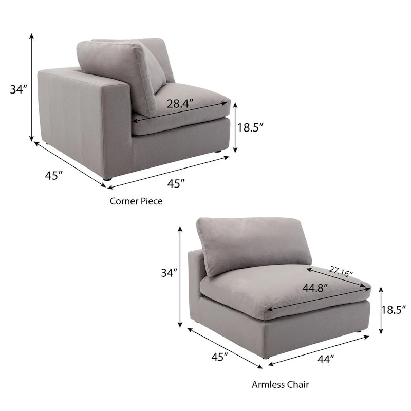 Canapé modulable style moderne