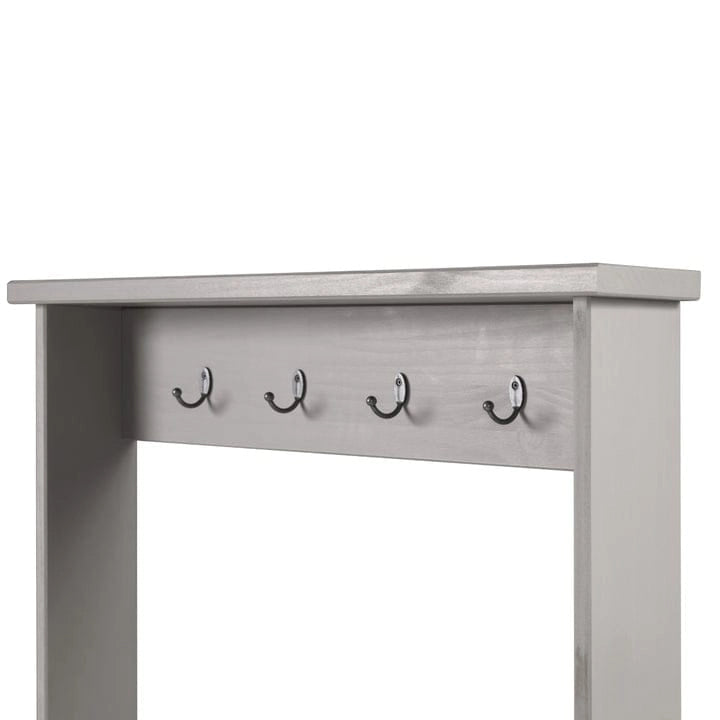 Porte-manteau d'entrée en bois (Gris)