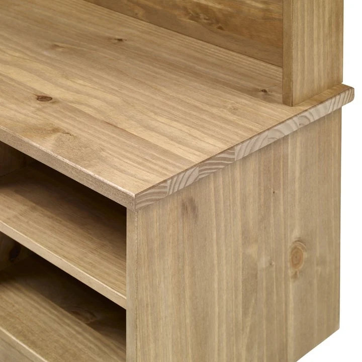 Porte-manteau d'entrée en bois (Gris)