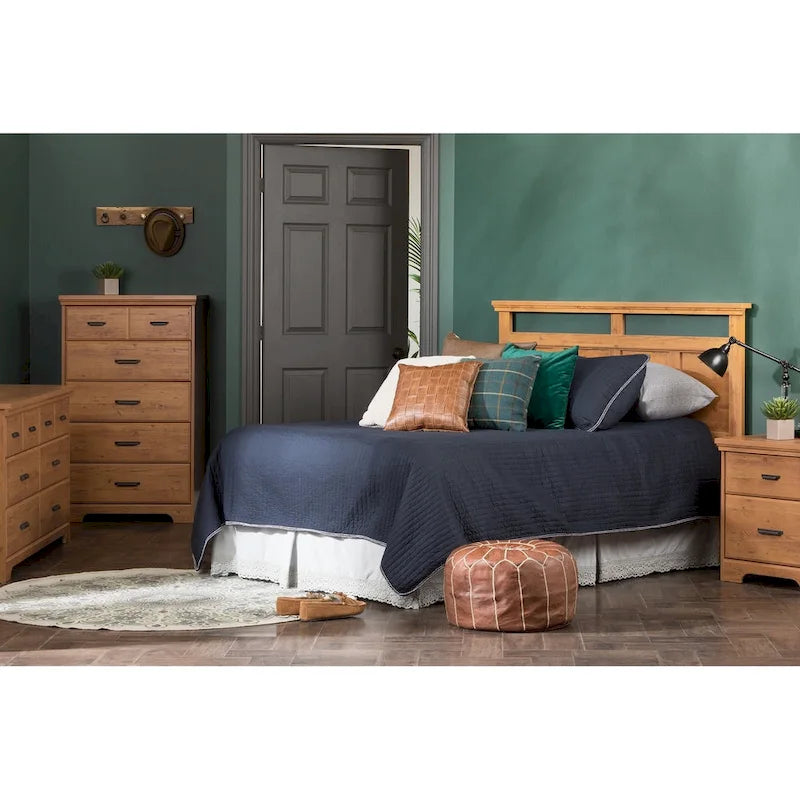 Table de chevet à deux tiroirs, style cottage