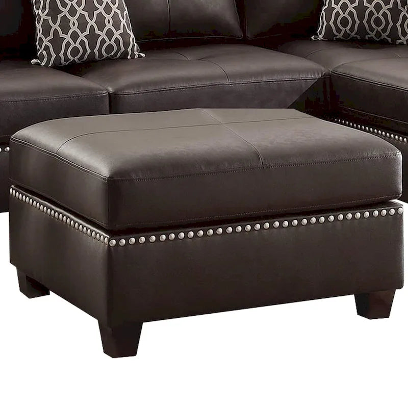 Canapé en similicuir marron en peluche