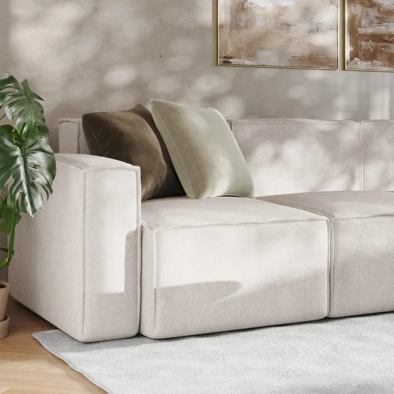 Canapé modulaire moderne avec repose-pieds