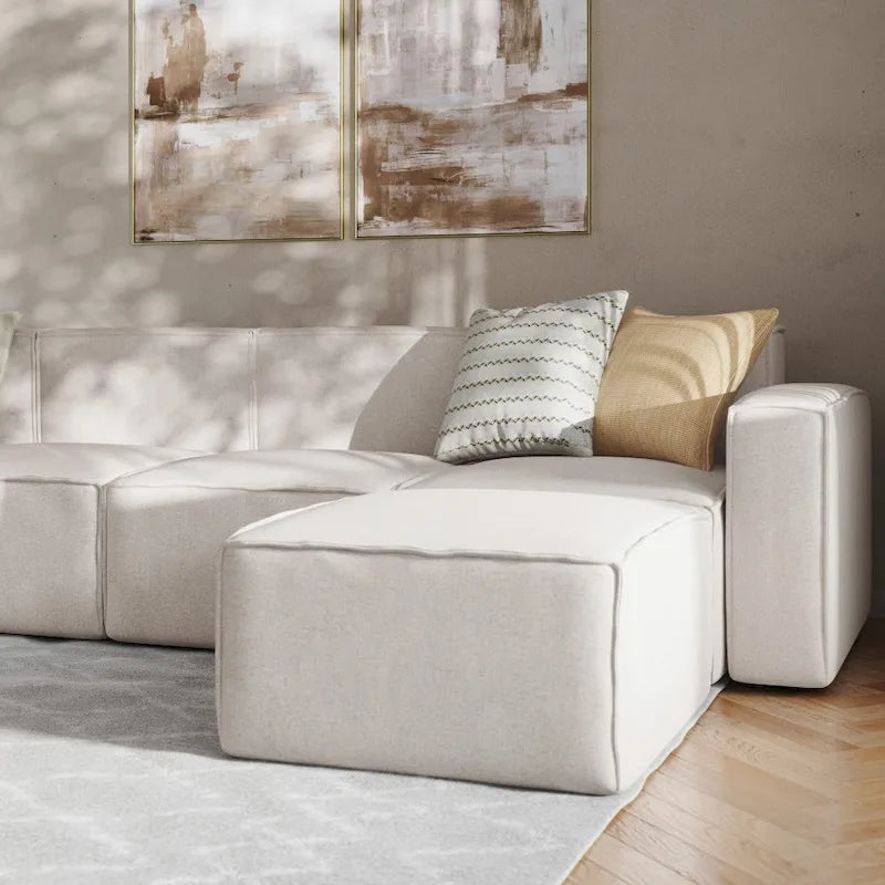 Canapé modulaire moderne avec repose-pieds