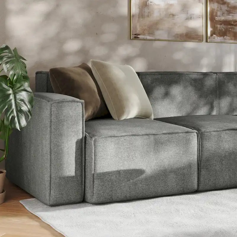 Canapé modulaire moderne avec repose-pieds