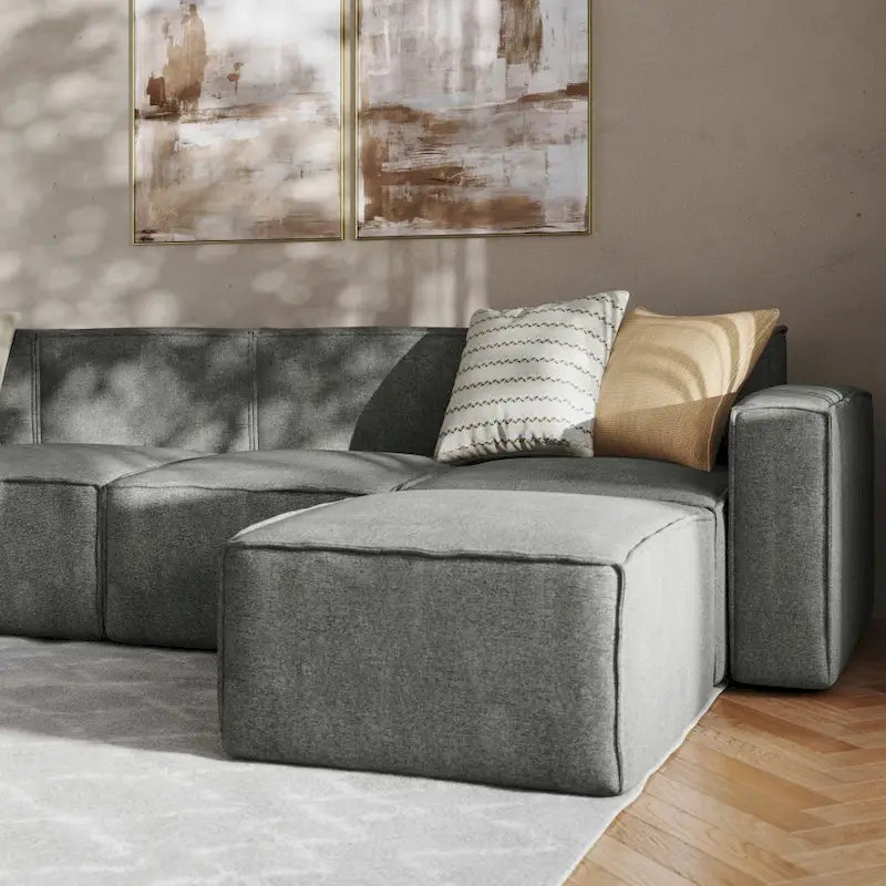 Canapé modulaire moderne avec repose-pieds