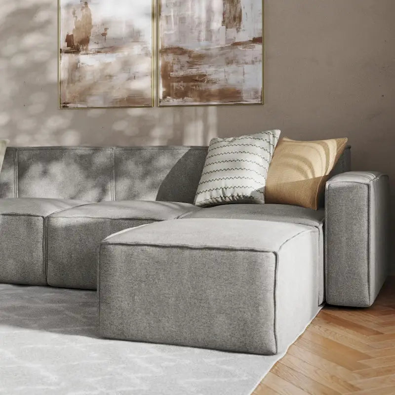 Canapé modulaire moderne avec repose-pieds