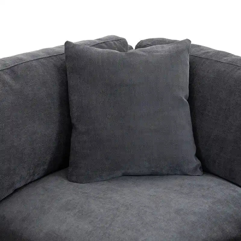 Canapé modulaire avec pouf de rangement amovible