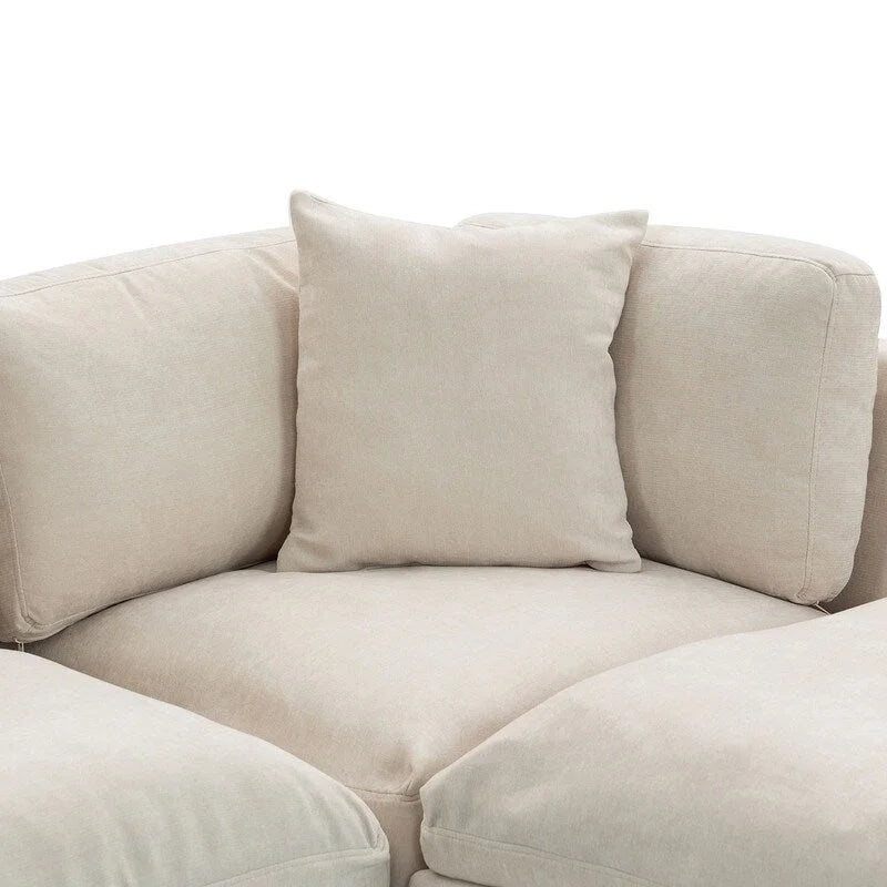 Canapé modulaire avec pouf de rangement amovible