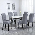 Chaises de salle à manger avec accoudoirs 1/2/4/6 pcs Tissu multicolore - 21.3 x 22 x 41.7