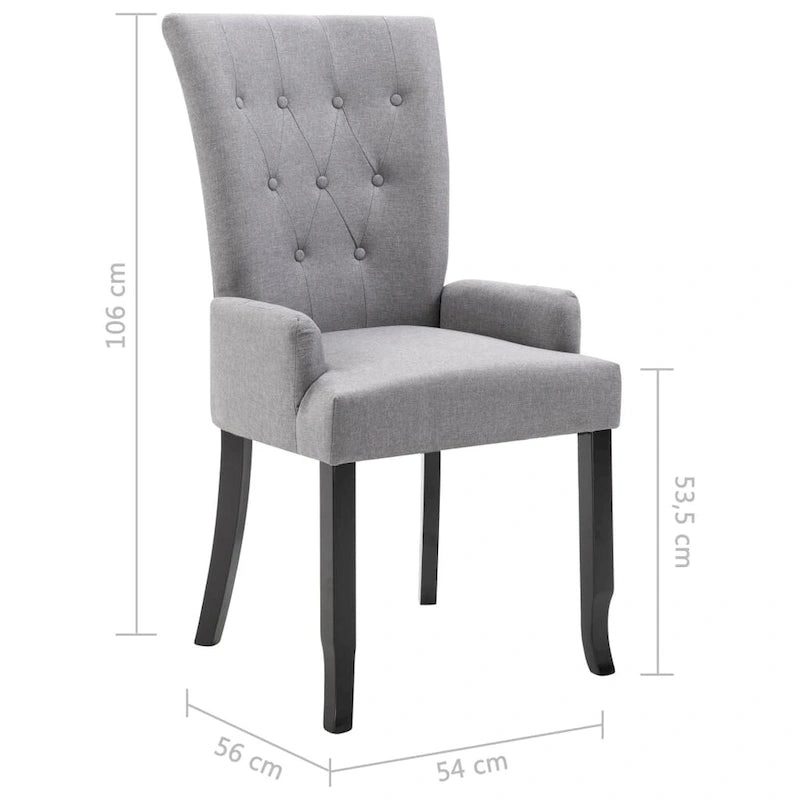 Chaises de salle à manger avec accoudoirs 1/2/4/6 pcs Tissu multicolore - 21.3 x 22 x 41.7
