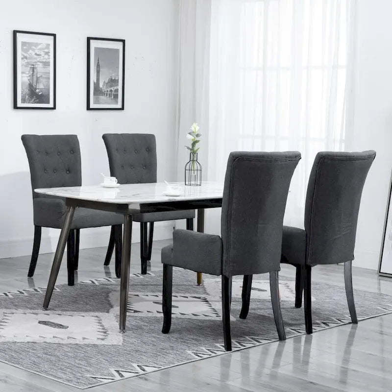 Chaises de salle à manger avec accoudoirs 1/2/4/6 pcs Tissu multicolore - 21.3 x 22 x 41.7