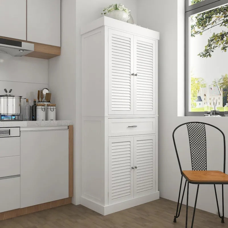 Meuble de rangement en bois sur pied avec portes