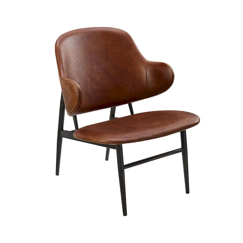 Chaise de loisirs en cuir véritable