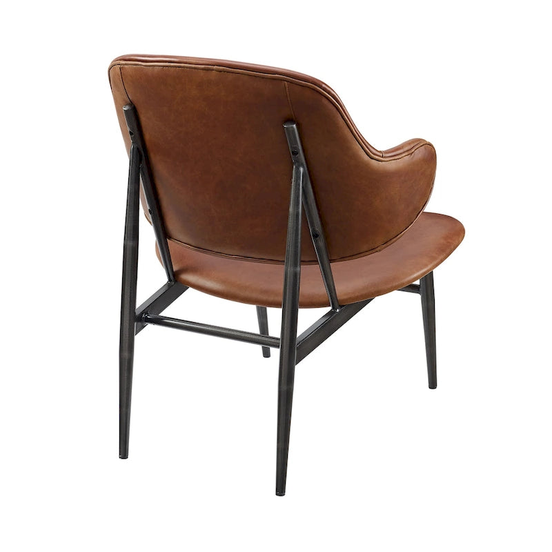 Chaise de loisirs en cuir véritable