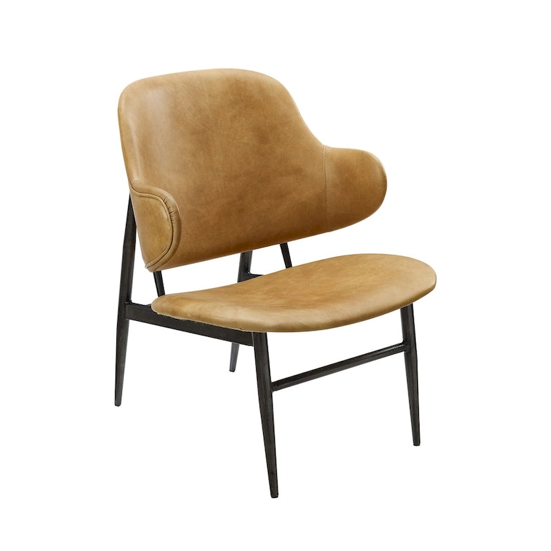 Chaise de loisirs en cuir véritable