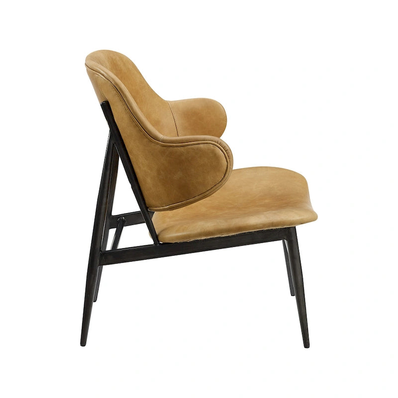 Chaise de loisirs en cuir véritable