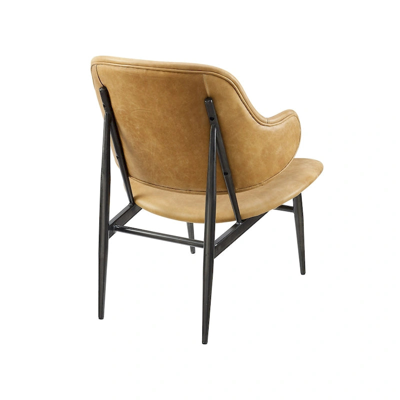 Chaise de loisirs en cuir véritable