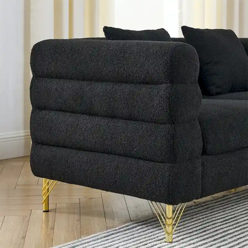 Canapé d'angle en L 5 places extra-large de 81,5 pouces