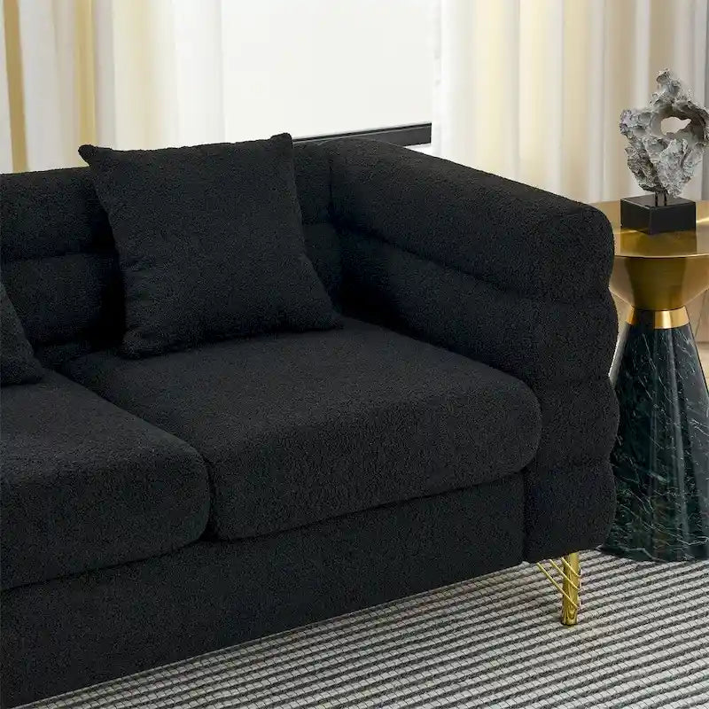 Canapé d'angle en L 5 places extra-large de 81,5 pouces
