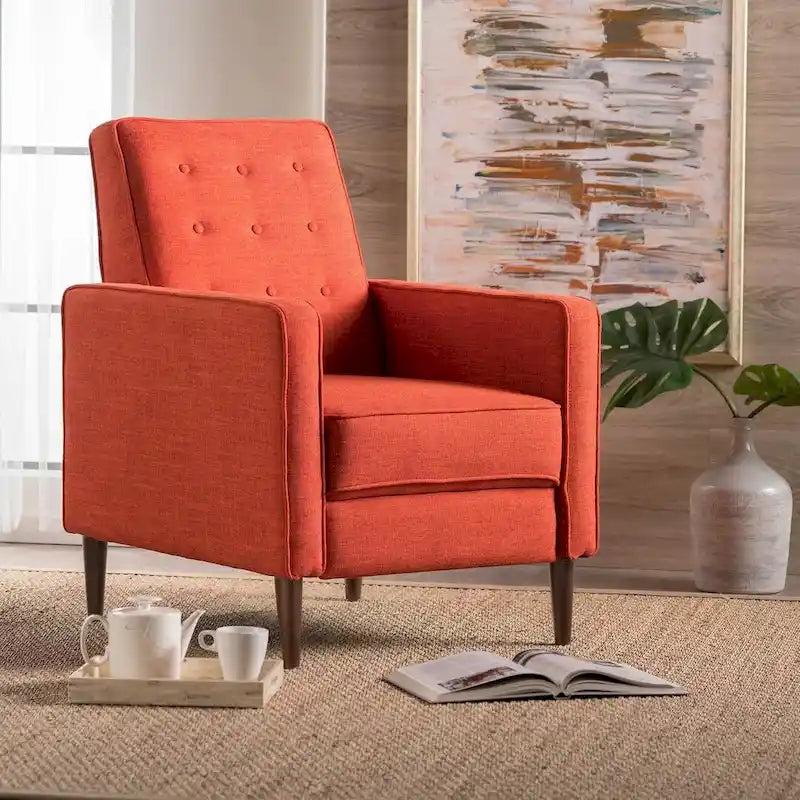 Fauteuil inclinable en tissu de style Mid-Century Modern