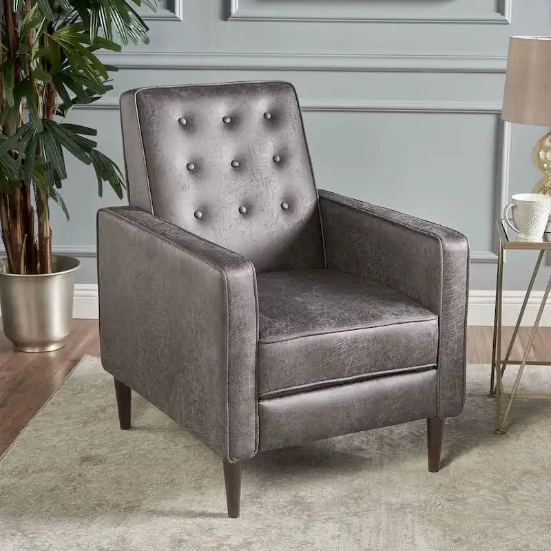 Fauteuil inclinable en tissu de style Mid-Century Modern