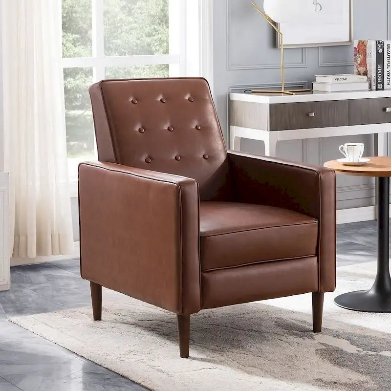 Fauteuil inclinable en tissu de style Mid-Century Modern